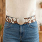 Cowhide Large Round Buckle Belt