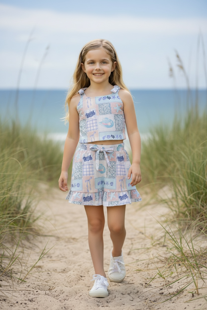 Coastal Cowgirl 2 piece girls outfit