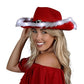 LED Flashing Christmas Cowboy Santa Western Hat
