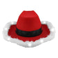 LED Flashing Christmas Cowboy Santa Western Hat