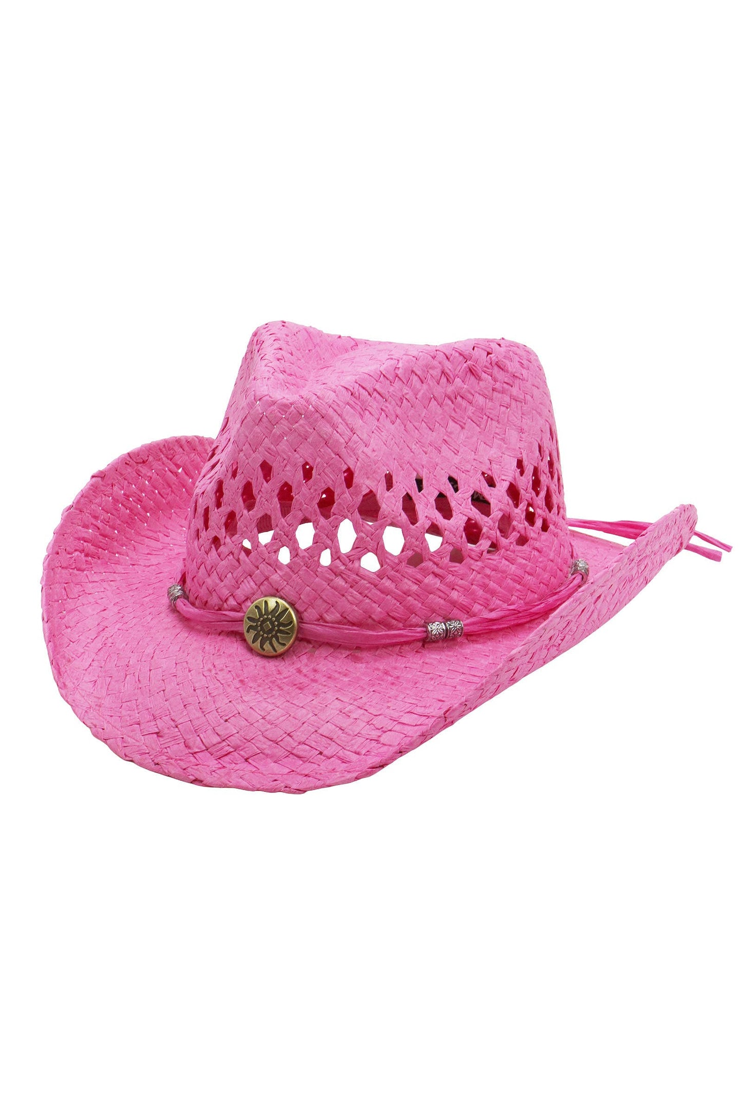 Kids Monochrome Straw Cowboy Hat