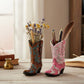 Western Country Rustic Cowboy Boot Freestanding Figurine Set