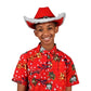 Unlit Christmas Cowboy Santa Western Holiday Hat