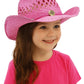 Kids Monochrome Straw Cowboy Hat