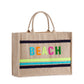 "Beach" Beach Bag, Natural