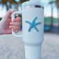 Blue Starfish Jeweled Tumbler