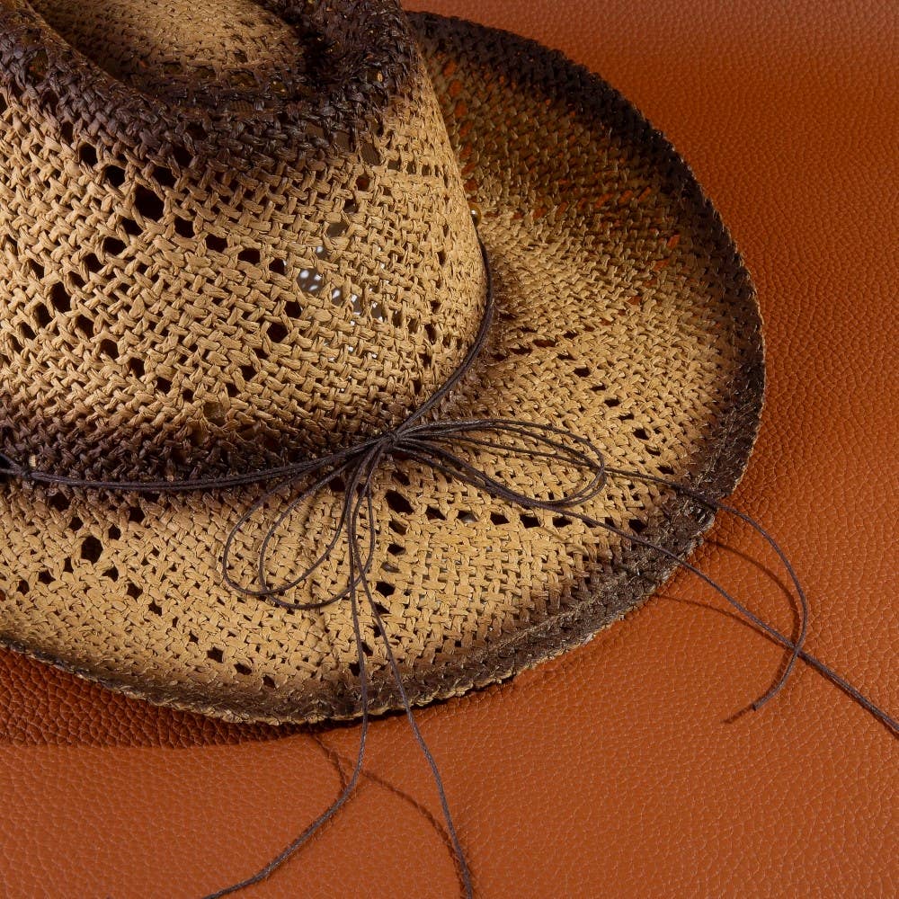 Cowrie Shell Straw Cowboy Hat