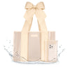 Special Edition Bow Ecru Raffia Beach Tote With Phone Pouch