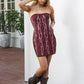 ARIZONA Western Strapless Mini Dress