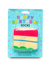 3D Packaged Crew Socks - Cake - "It's My Birthday" - Cream