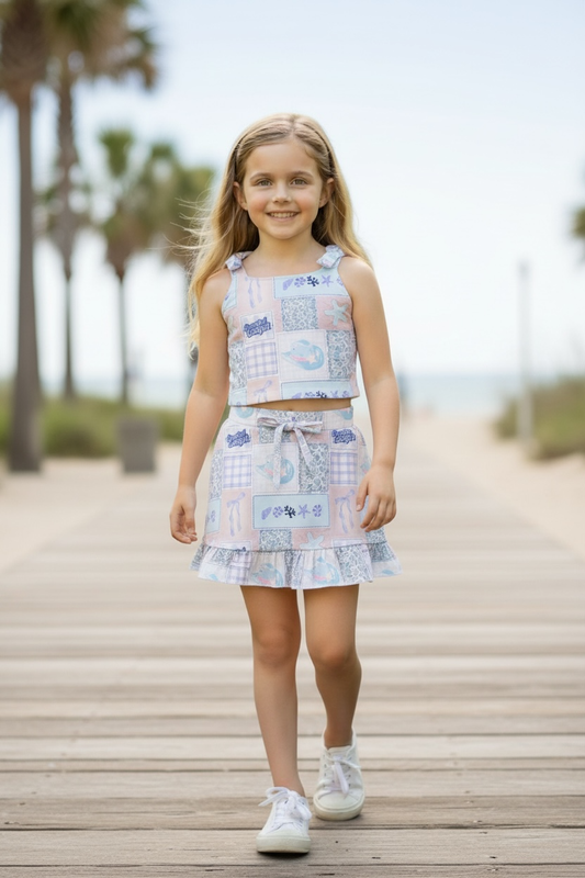 Coastal Cowgirl 2 piece girls outfit