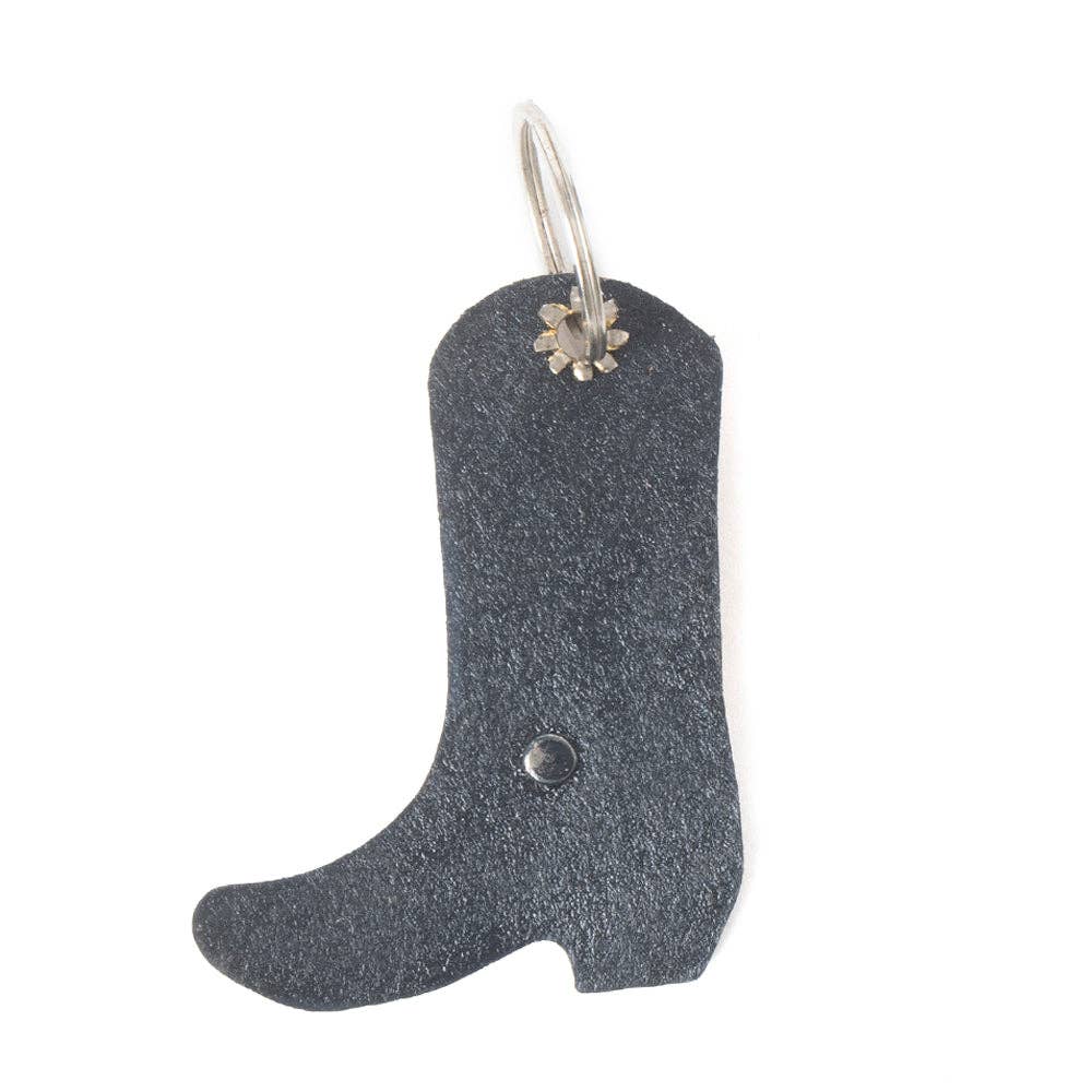 Boot Scootin’ Charm Leather Key Fob in Bronco Beige