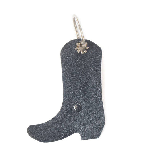 Boot Scootin’ Charm Leather Key Fob in Bronco Beige