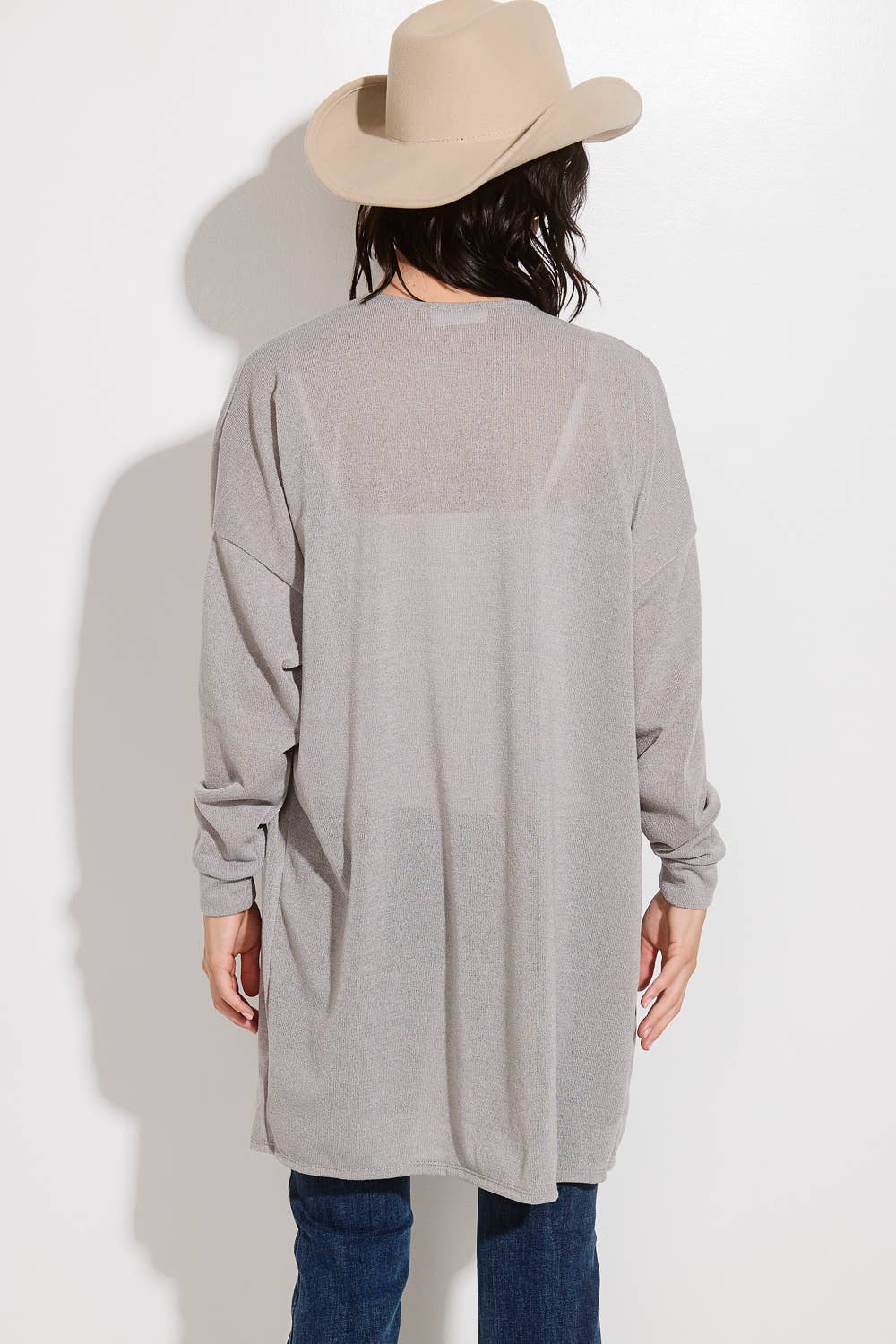 Cowgirl boots Glitter print Knit casual Cardigan