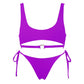 2-Piece Solid Color Bikini Swimsuit with Heart
