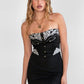 LAREDO Embroidered Suede Mini Dress: Black / 3 SMALL 2 MEDIUM 1 LARGE