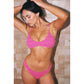 Wavy Muse Bikini Set: FUSCHIA
