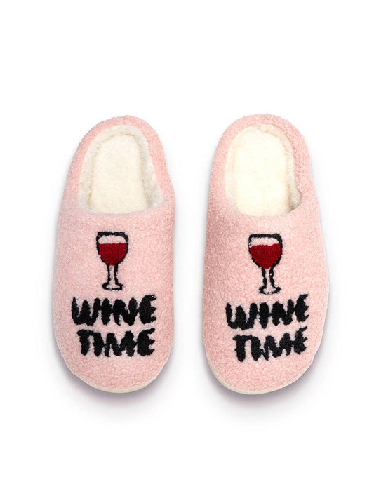 Indoor / Outdoor Slippers - "Wine Time"