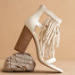 The Gela White | Fringe Framed Heel