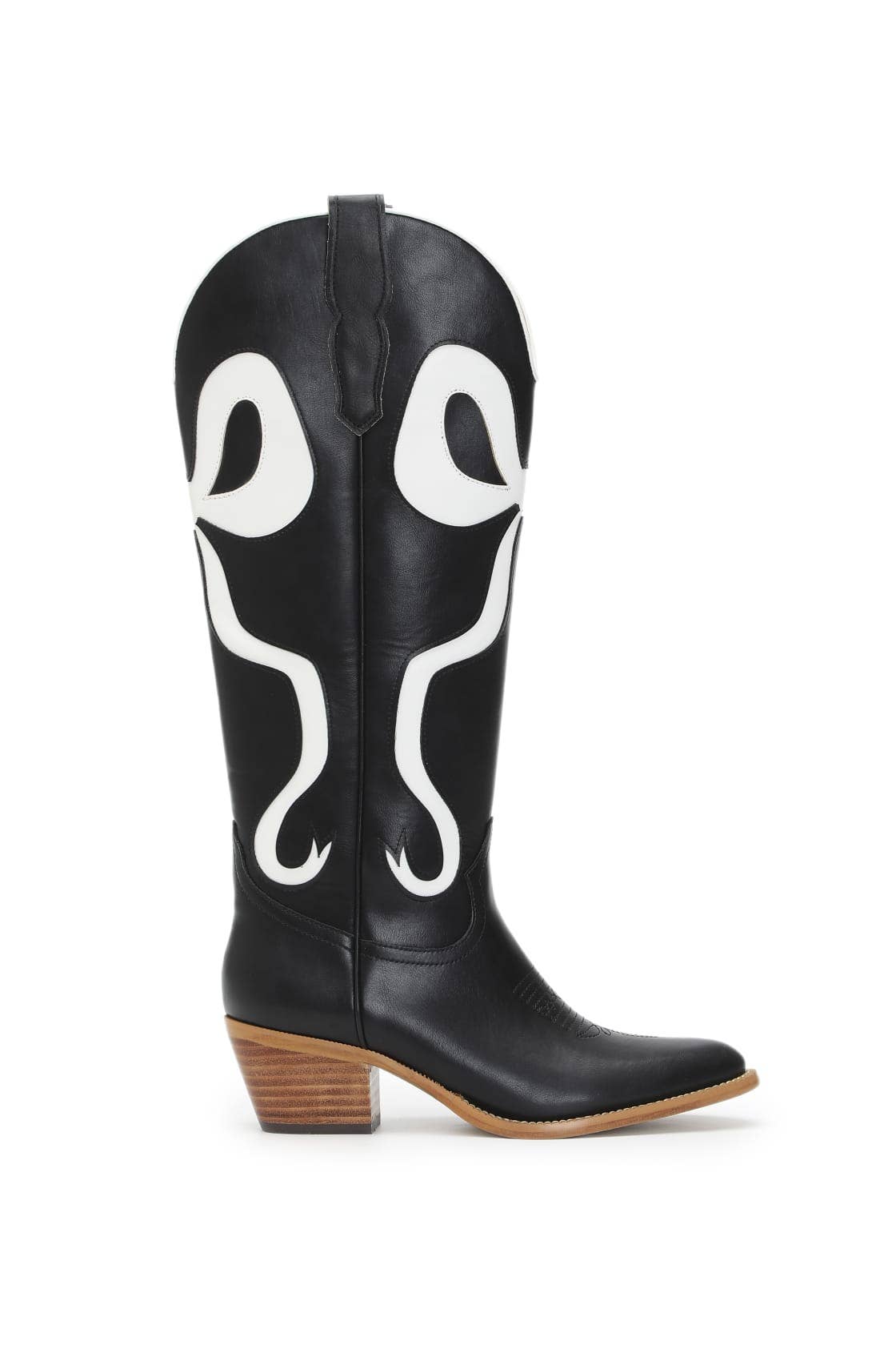 RUBY BOW SWIRLING PATTERNED WESTERN BOOTS: WHITE/ LIGHT BLUE / B12