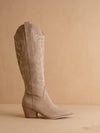 The Samara Cedar Wood | Embroidered Western Tall Boot: Cedar Wood