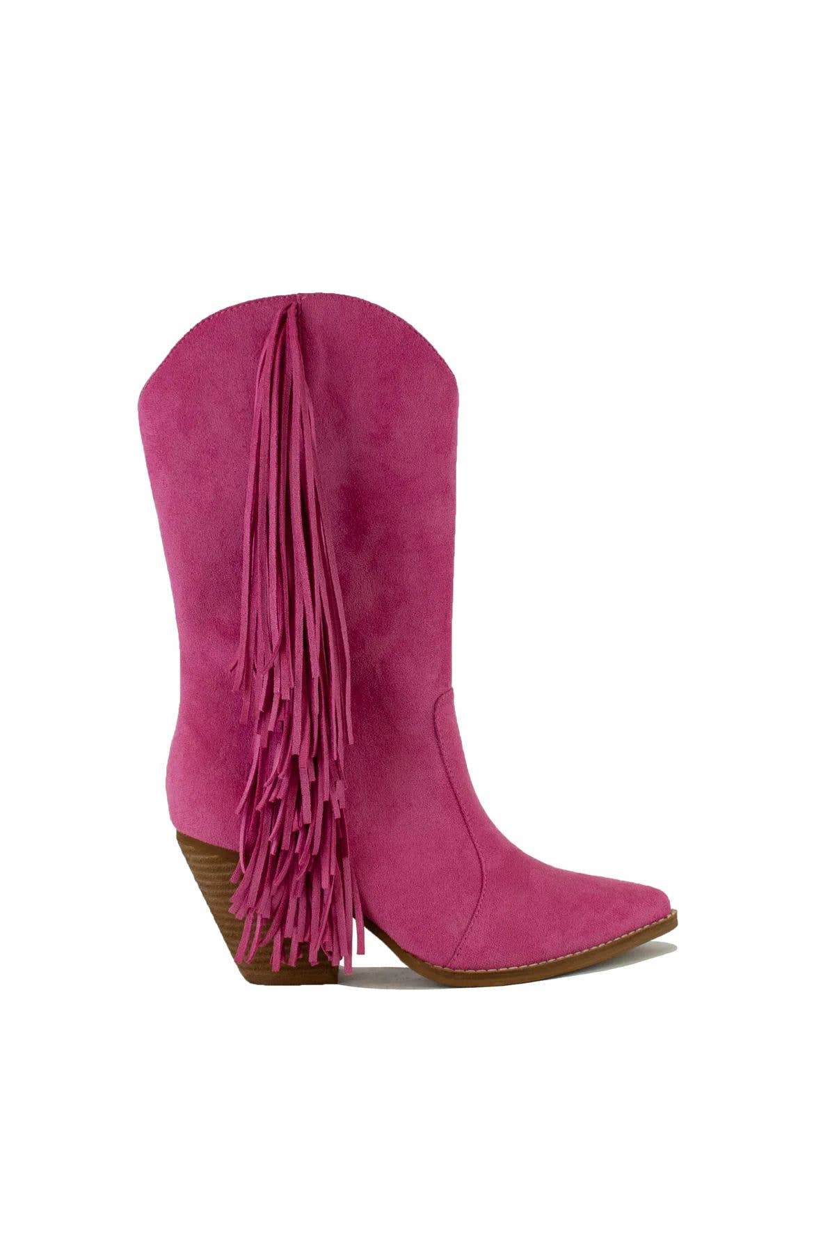 Beast Fashion Women Fringe Deco Western Cowboy Boots