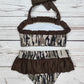 Camouflage Printed Two Piece Ruffle Swimwear