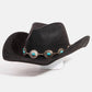 Turquoise Oval Stone Strap Western Cowboy Hat: BR