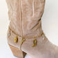Western Boot Charm Wrap – Gold Chain with Cowgirl Charms: Saddle Up Set