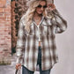 Caramel Plaid Oversized Flannel Button Down Shirt