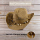 Shell Bead Band Straw Cowboy Hat