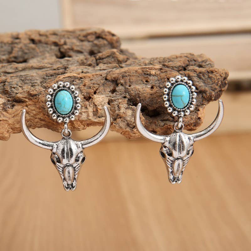 WESTERN BULL EARRINGS