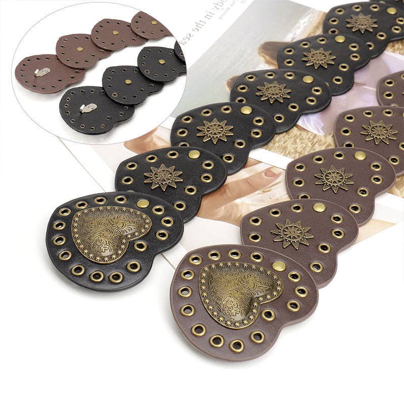 Boho Heart Wide Waist Western Leather Belt