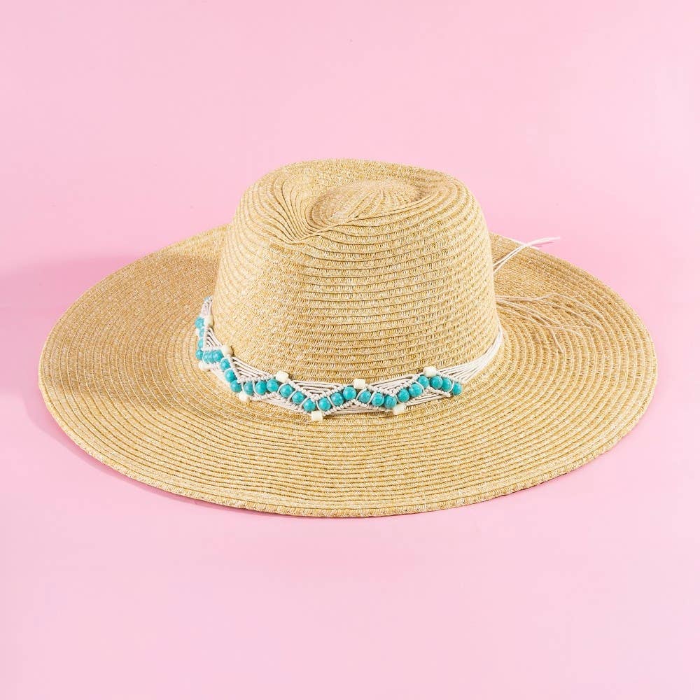 Beaded Braid sun Hat: