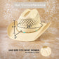 Beaded Straw Cowboy Hat