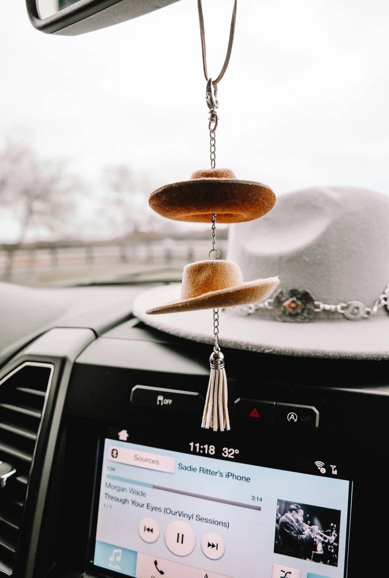 Cowboy Hat Rearview Mirror Charm
