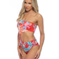 522043-RED TROPICAL ONE SHOULDER ONE PIECE SWIMSUIT