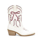 Zeta Ribbon Embroidery Western Ankle Boots