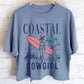 COASTAL COWGIRL BEACH CLUB GRAPHIC LONG CROP TOP: Natural