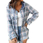 Hooded Plaid Button-Up flannel