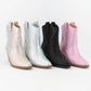 BEDAZZLED GLAM WESTERN ANKLE BOOTS