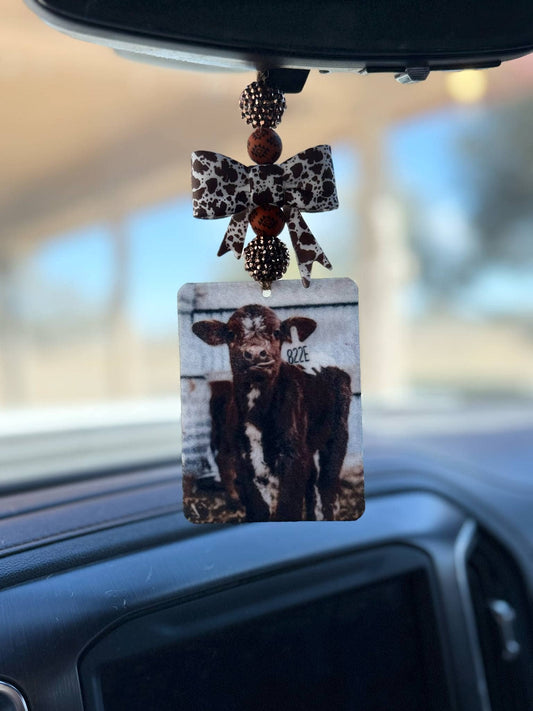 Cow Bow Car Freshener
