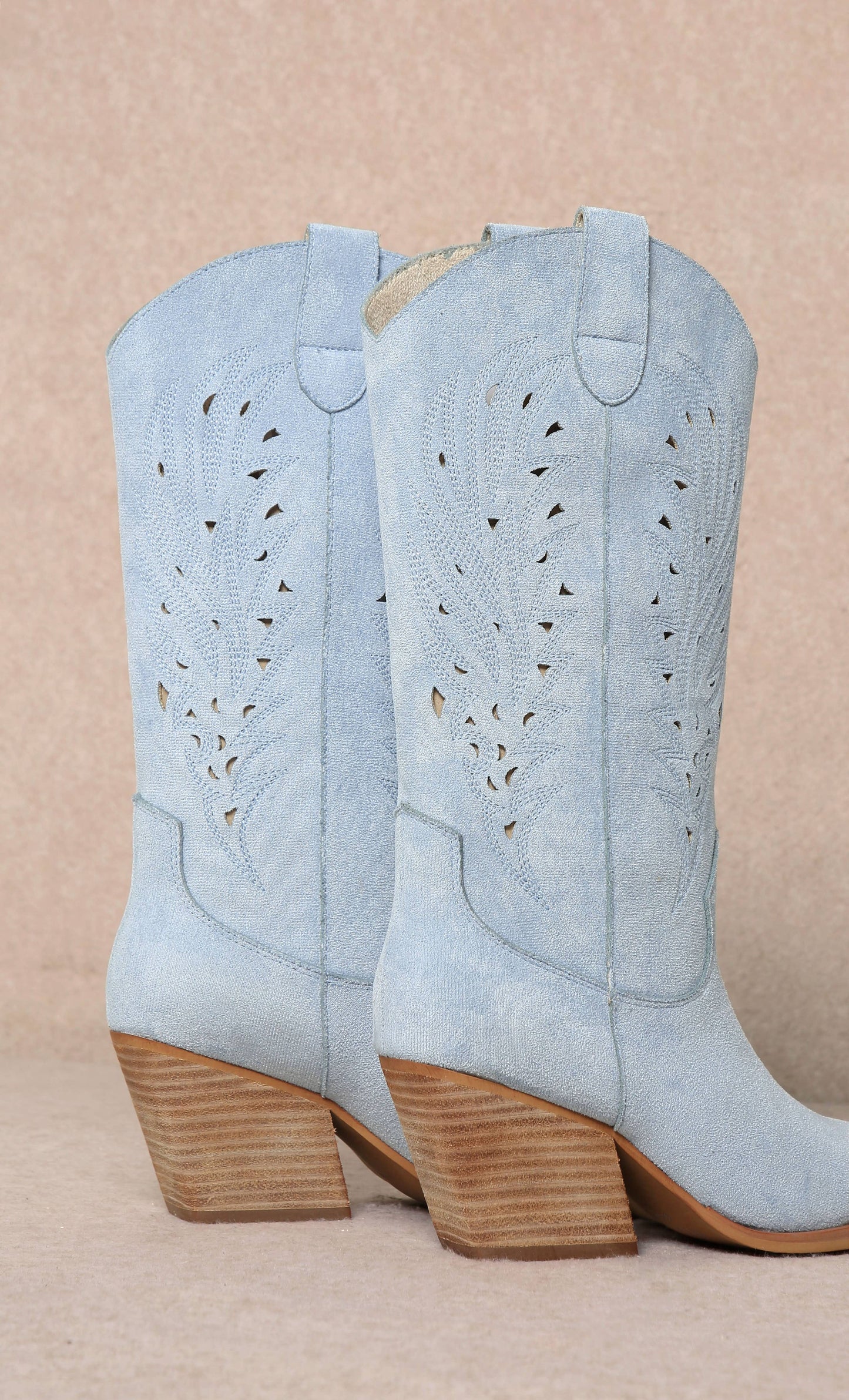 OLIVIA: Light Blue Cowgirl Boot