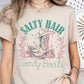 Salty Sandy Boots Ocean Summer Cowgirl Summer Graphic Tee