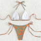 2 Piece Flower Print Bikini Swimsuit