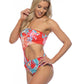 522043-RED TROPICAL ONE SHOULDER ONE PIECE SWIMSUIT