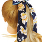 Floral Pattern Scrunchies Scarf