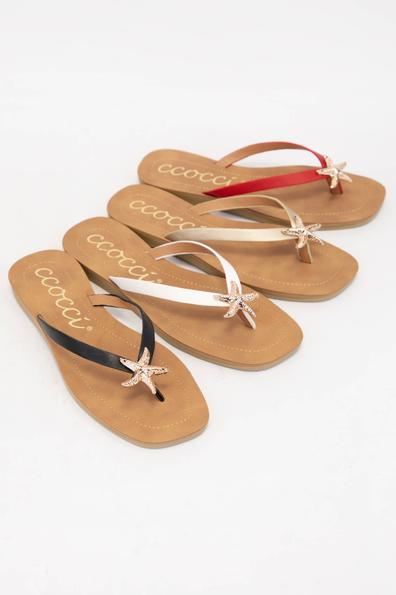 MISTY GOLDEN STARFISH DECOR THONG STRAP SANDAL
