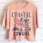 COASTAL COWGIRL BEACH CLUB GRAPHIC LONG CROP TOP: Natural