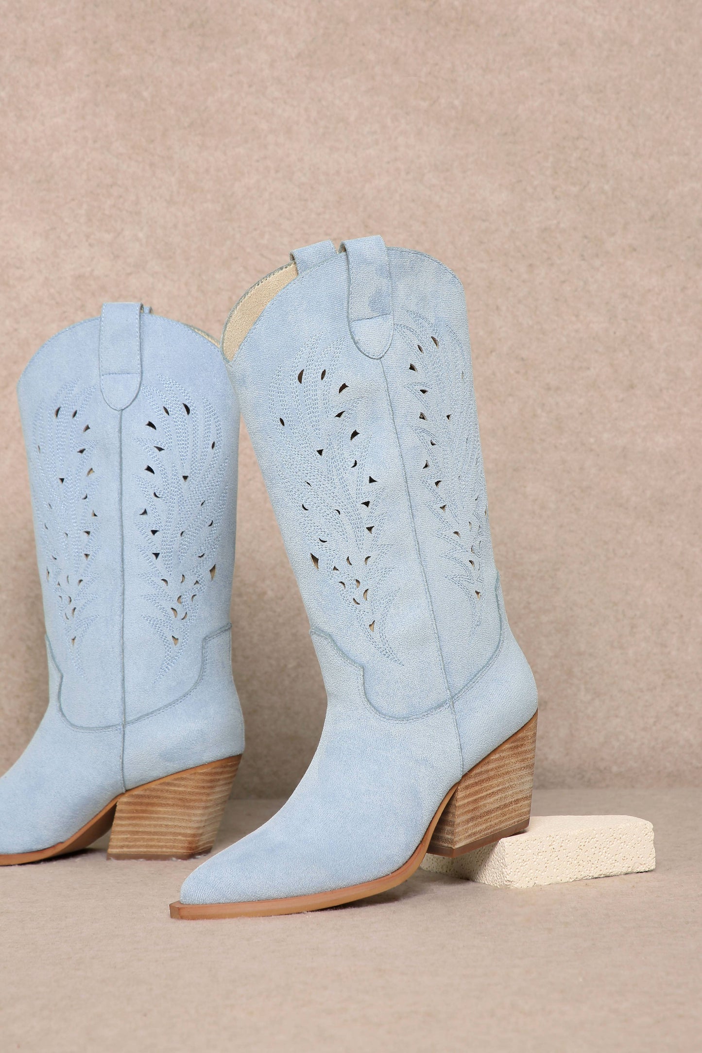 OLIVIA: Light Blue Cowgirl Boot